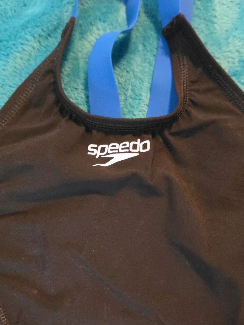 Speedo Black and Blue Competitive One-Piece Racing Suit